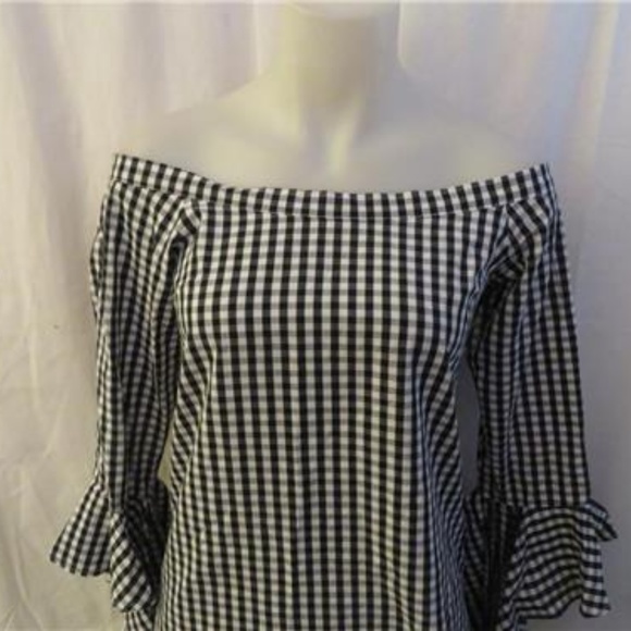DANCE & MARVEL BLACK/WHITE CHECKED GINGHAM DRESS S - Picture 4 of 8